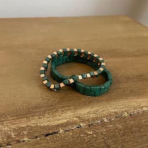Green bracelets
